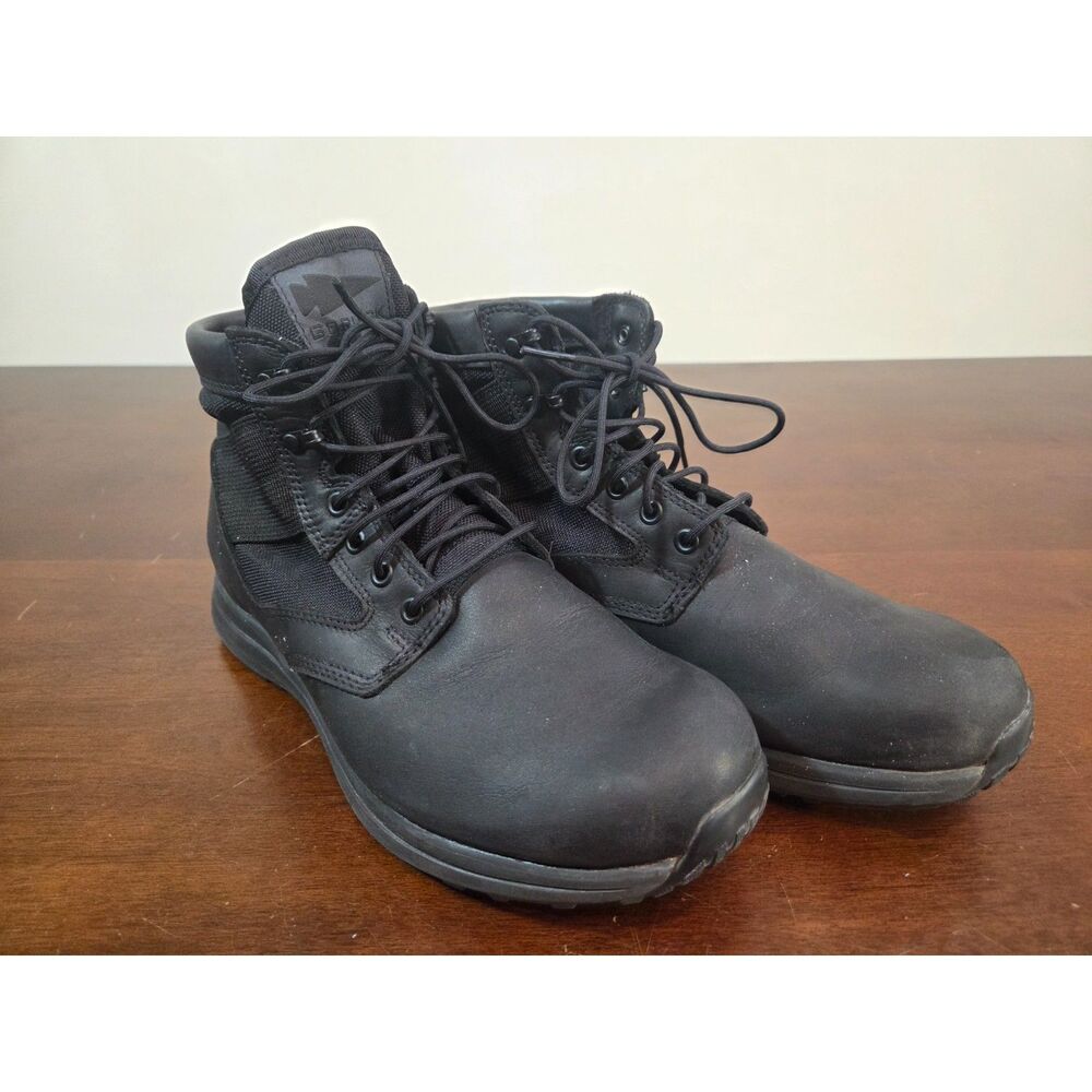 GORUCK MACV‑1 Black Leather Tactical Boots Men’s 10.5 Wide Lightweight Durable